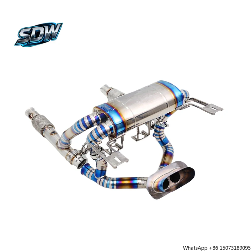 Huracan EVO Aventador SVJ Urus Gallardo Stainless Steel Catback Exhaust pipe with Carbon Fiber Tailpipes