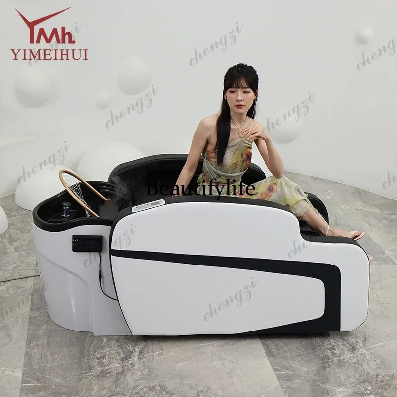 TTT Salon professional electric hair washing massage chair head water therapy shampoo bed for barbershop 5
