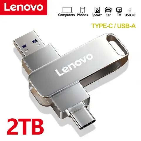 Lenovo 16TB USB Flash Drive USB 3.0 OTG Type C Metal Pendrive 2TB File Transfer USB Memory Stick 8TB For Computers Phone U Disk