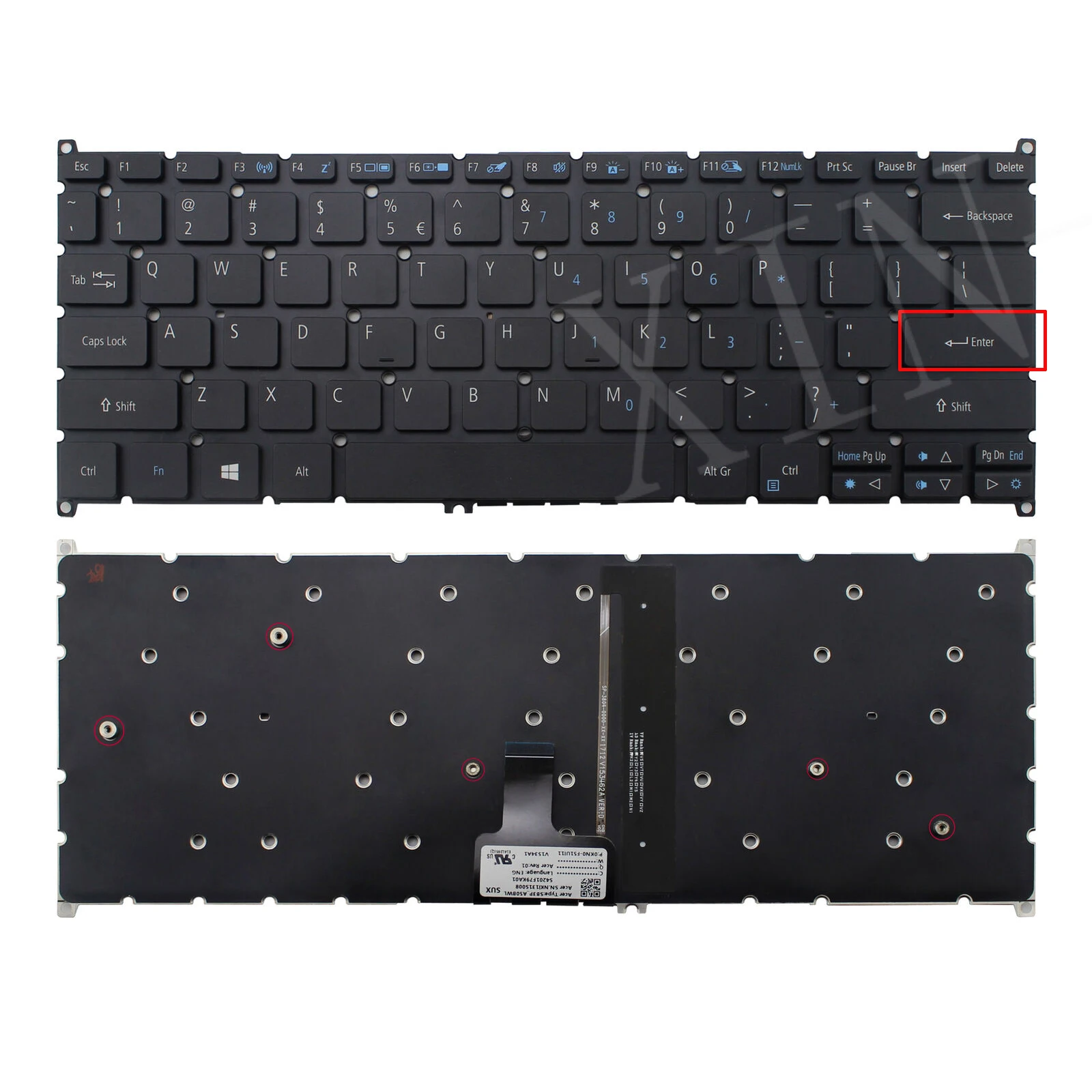 US Backlit Keyboard For Acer aspire R14 R5-471T R5-431T R7-372T