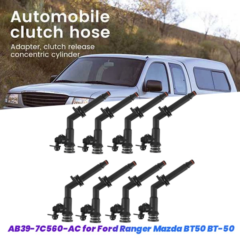 

8Pcs Car Clutch Release Concentric Cylinder Adapter Pipe AB39-7C560-AC For Ford Ranger Mazda BT50 BT-50 AB397C560AB
