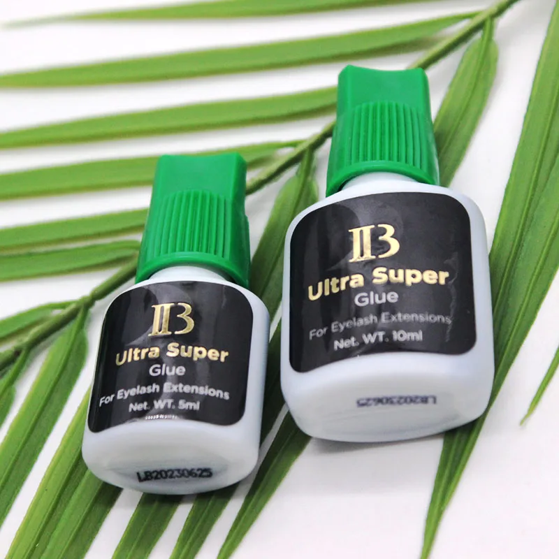 1 bottles IB Ultra Super Glue False Eyelash Extensions Supplies 2s Quick Dry 5ml/10ml Green Cap Korea Waterproof Adhesive Makeup