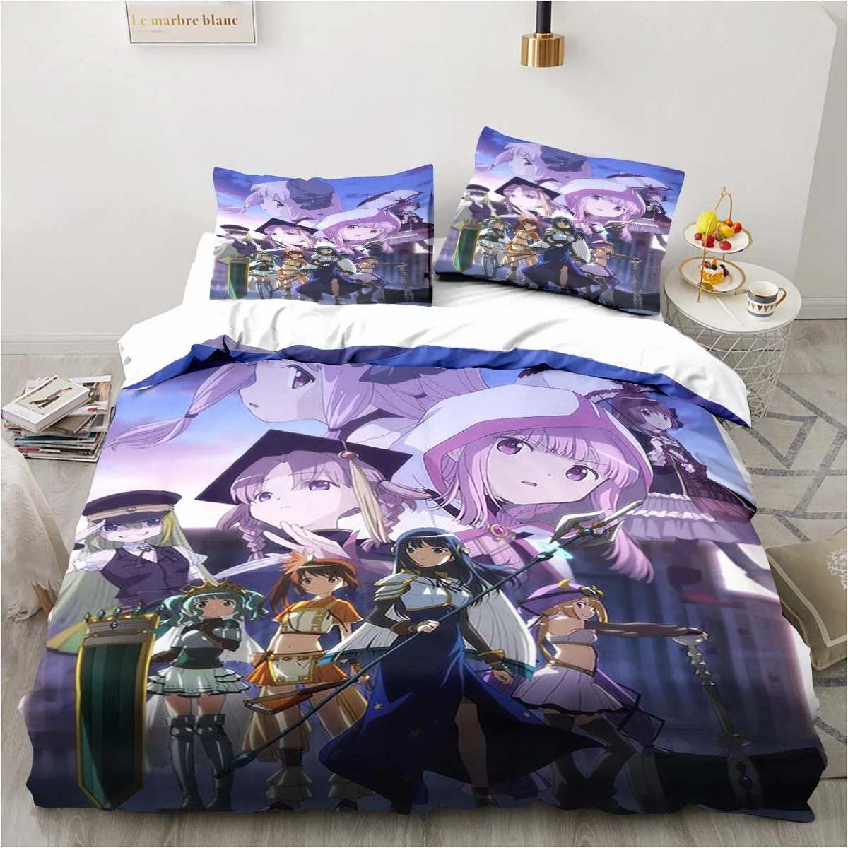 

Cartoon Puella Magi Madoka Magica Bedding Set Sheet Set King Twin Double Child Bedding Set Mircofiber Polyester Duvet Cover Set