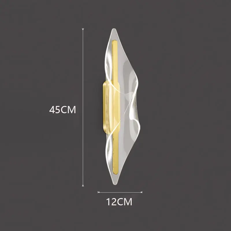 Imagem -04 - Minimalista Italiano Parede Luz Luxo Grade Sala de Fundo Criativo Corredor Luz Cama Cama Lâmpada de Parede 12w