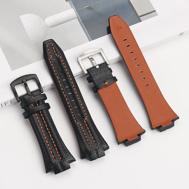 27*15mm New Genuine Leather Watch Strap for Seiko sportura SNL029P2 SNL021P1 SNA595P2 SNL017P1 Watchbands Bracelet Accessories