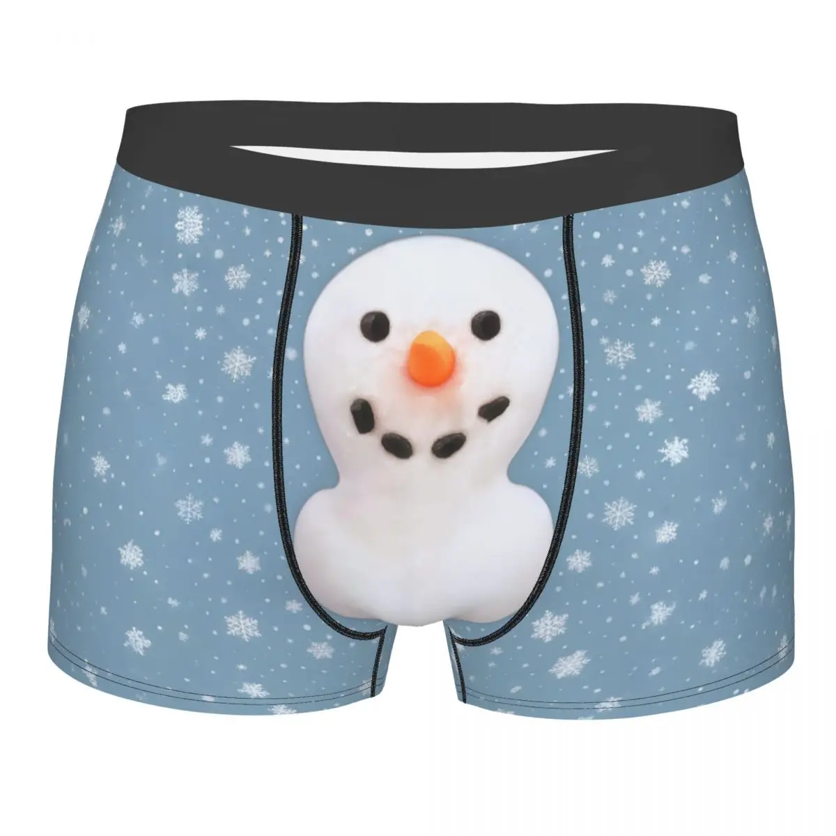 

Нижнее белье со снеговиком, мужские эластичные трусы-боксеры, шорты, мягкие трусы для мужа, парня, подарок на день Святого Валентина, день рождения