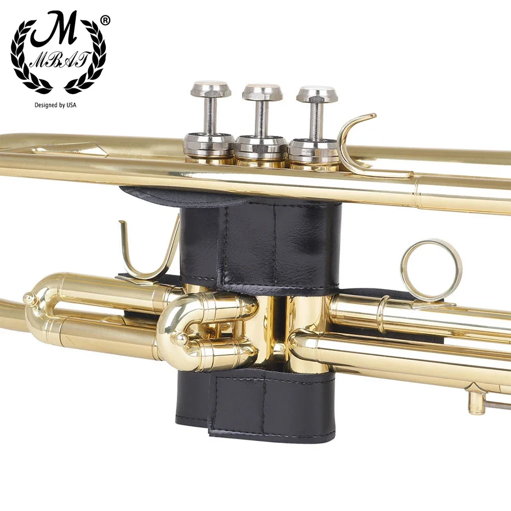 M MBAT Trumpet Case Black PU Leather Trumpet Hand Grip Protective Cover Soft and Durable Musical Wind Instruments Accessories