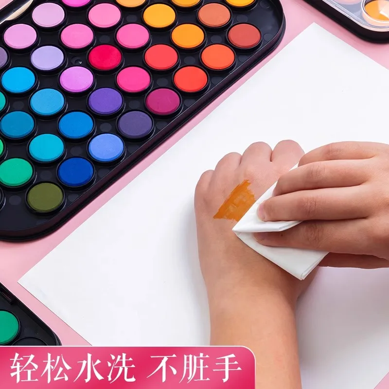 M&G Solid Pigment Watercolor Paint Set 12/28/36/48 Colors Painting Drawing Tools Professional Children's Art Special Hand Painti