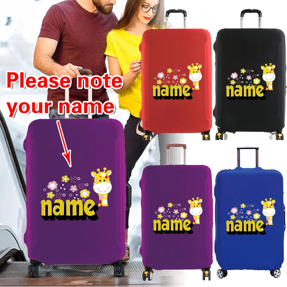 Customized Name Luggage Cover High Quality Travel Accessories Protective Case Wear Resistant Multiple Style Options 18-32inch