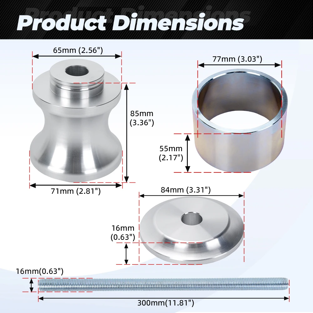 أداة إزالة محمل العجلة البارتو مناسبة لمحامل العجلات 40 أو 44 ملم بولاريس RZR جنرال رينجر سبورتسمان OT007 #4