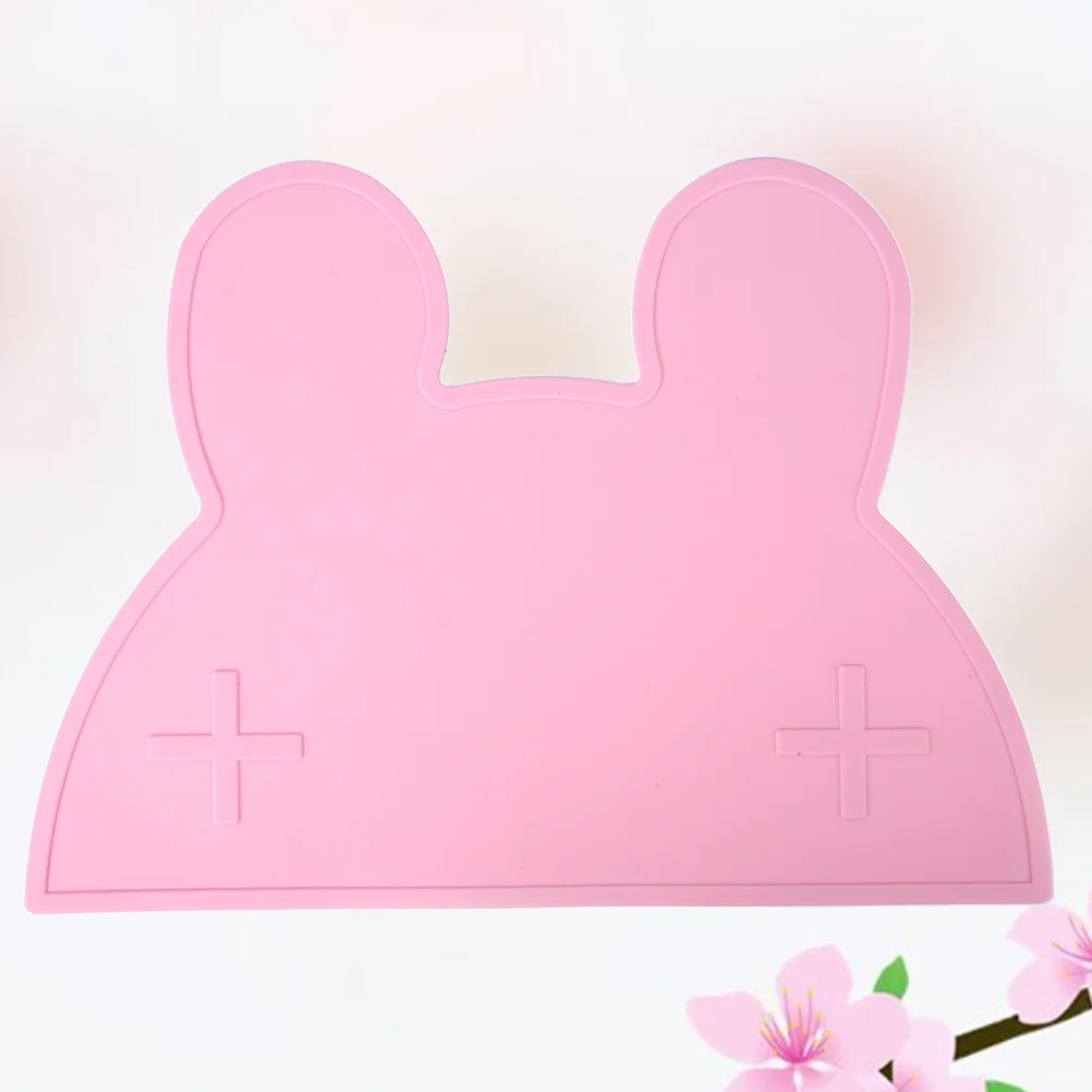 أطفال سيليكون أرنب رئيس تحديد الموقع قابل للغسل عدم الانزلاق آمنة هلام السيليكا أدوات المائدة حصيرة غرفة الطعام ديكور المطبخ عشوائي