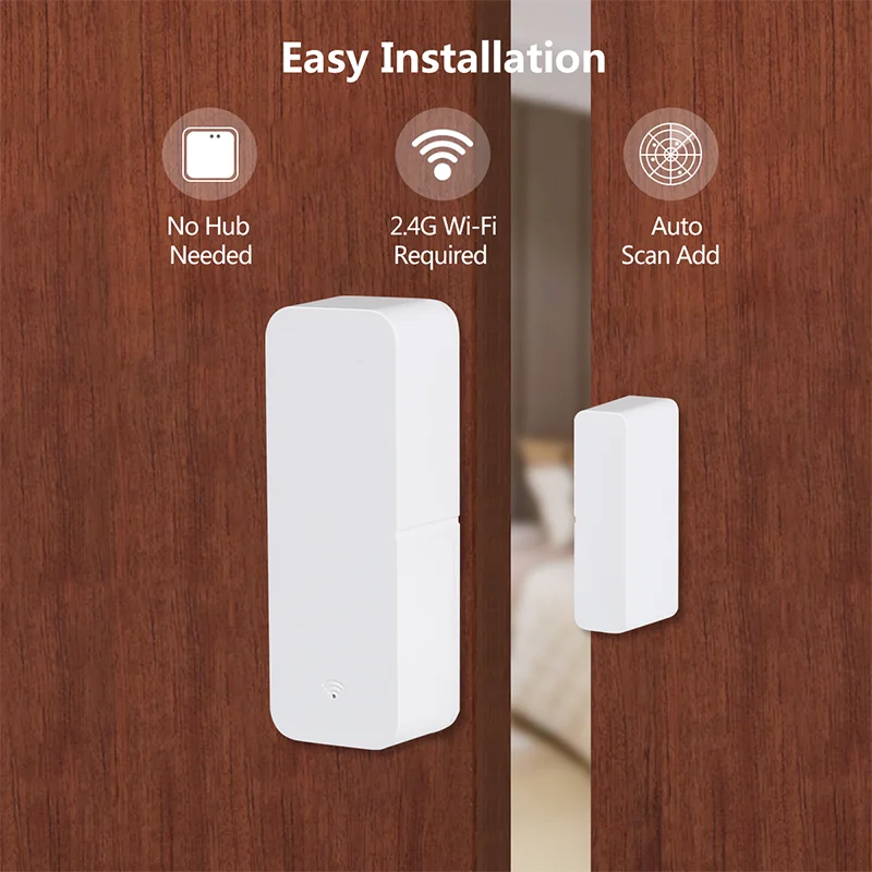 Tuya Smart WiFi Door Sensor Door Open/Closed Detector Home Alarm Security Protection Smart Life Control Via Alexa Google Home