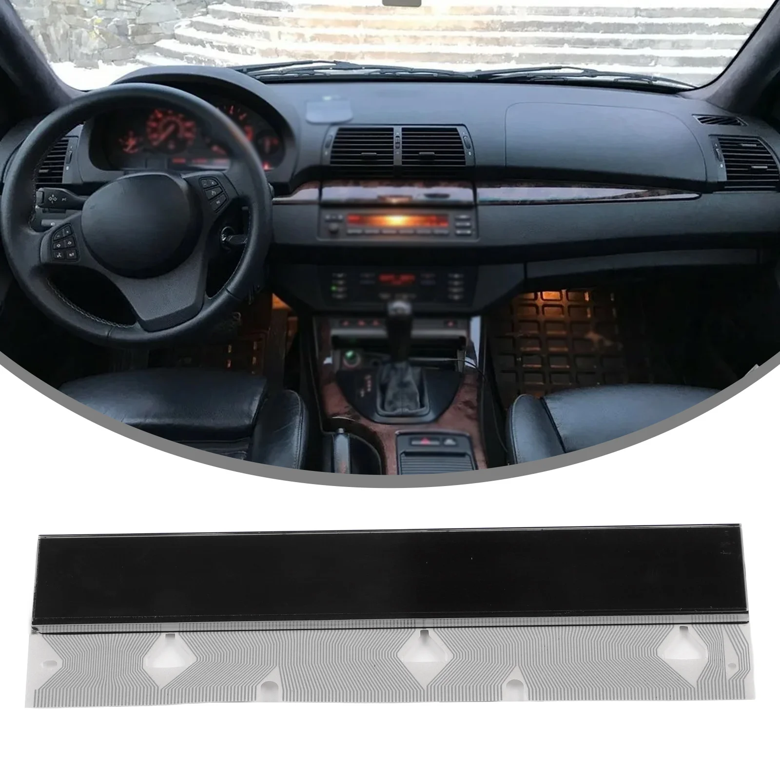 

Black LCD Display Vehicle Lcd Display Replacement Part Instrument Panel Direct Installation Easy Installation Non-deformable