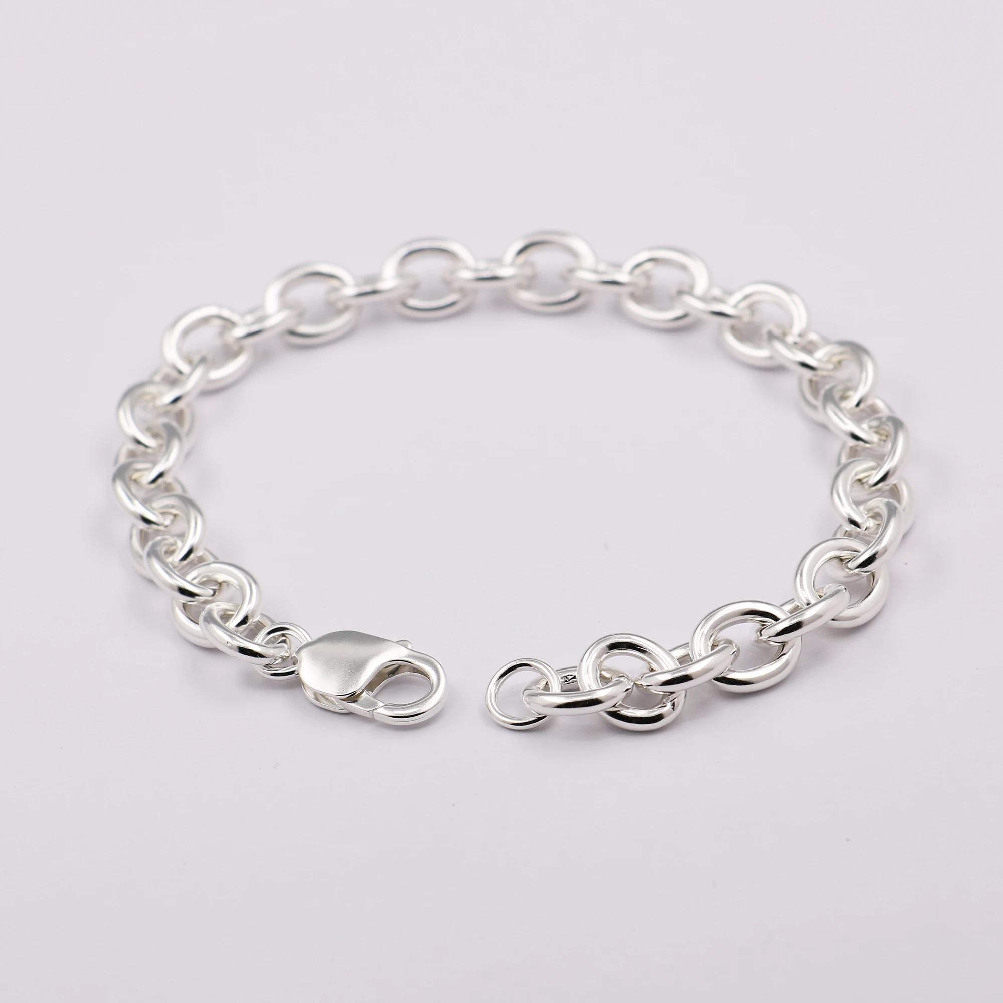 

10 MM Sterling Silver Thick Chain Bracelet