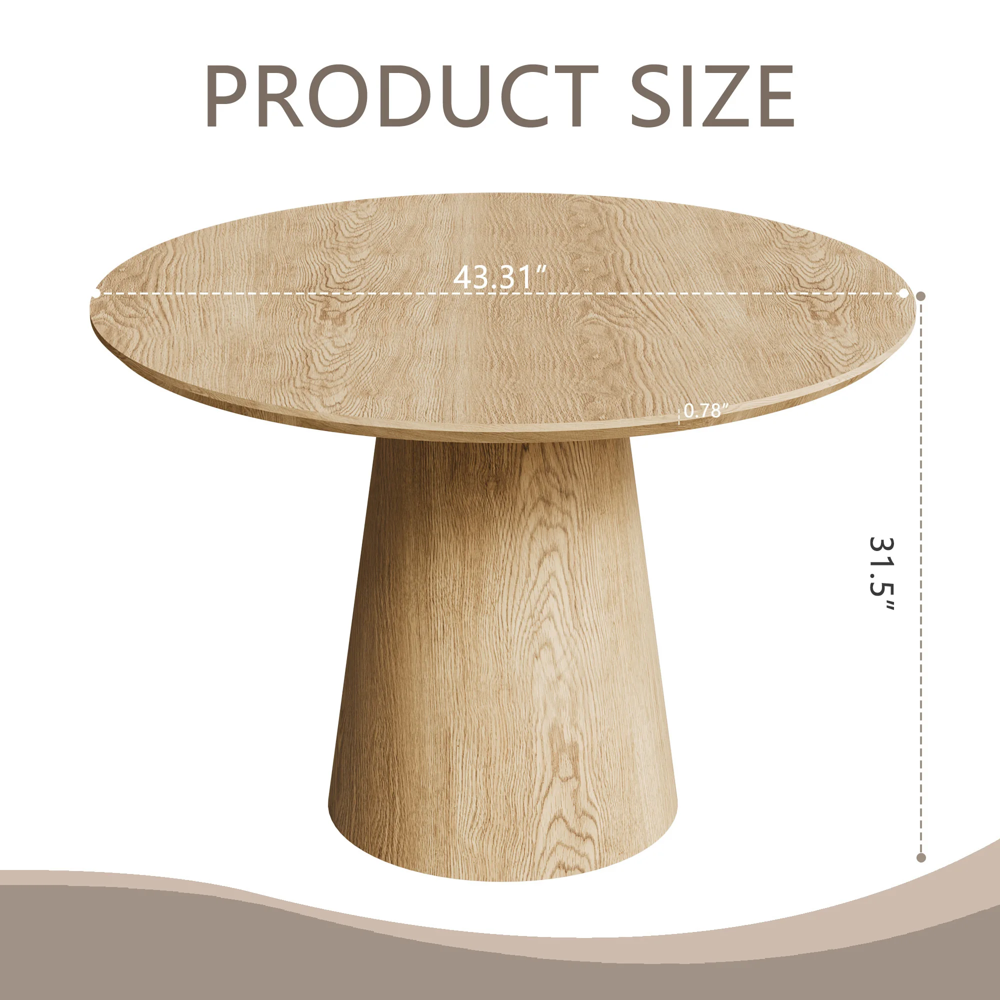 Solid Wood Strip Dining Table Natural Finish Modern Nordic Design For Home Restaurant Workshop Various Settings