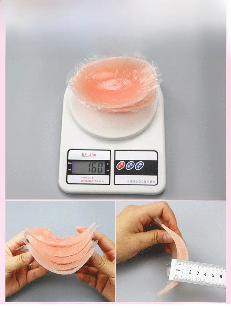 Thickened Full Silicone Swimming Hot Spring Invisible Gathered Chest Pads for Flat Chest Special Use in Photography Wedding D...