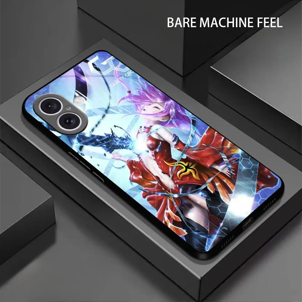 Guilty Crown Yuzuriha Inori Phone Case For iPhone 16 15 14 13 12 11 X XR XS 8 Plus Mini Pro Max Soft black Shockproof Cover