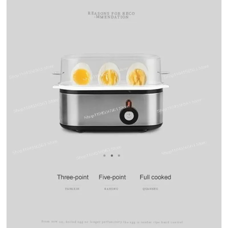 220V Electric 3-Egg Steamer - Multi-Function Breakfast Machine for Soft/Hard Boiled Eggs