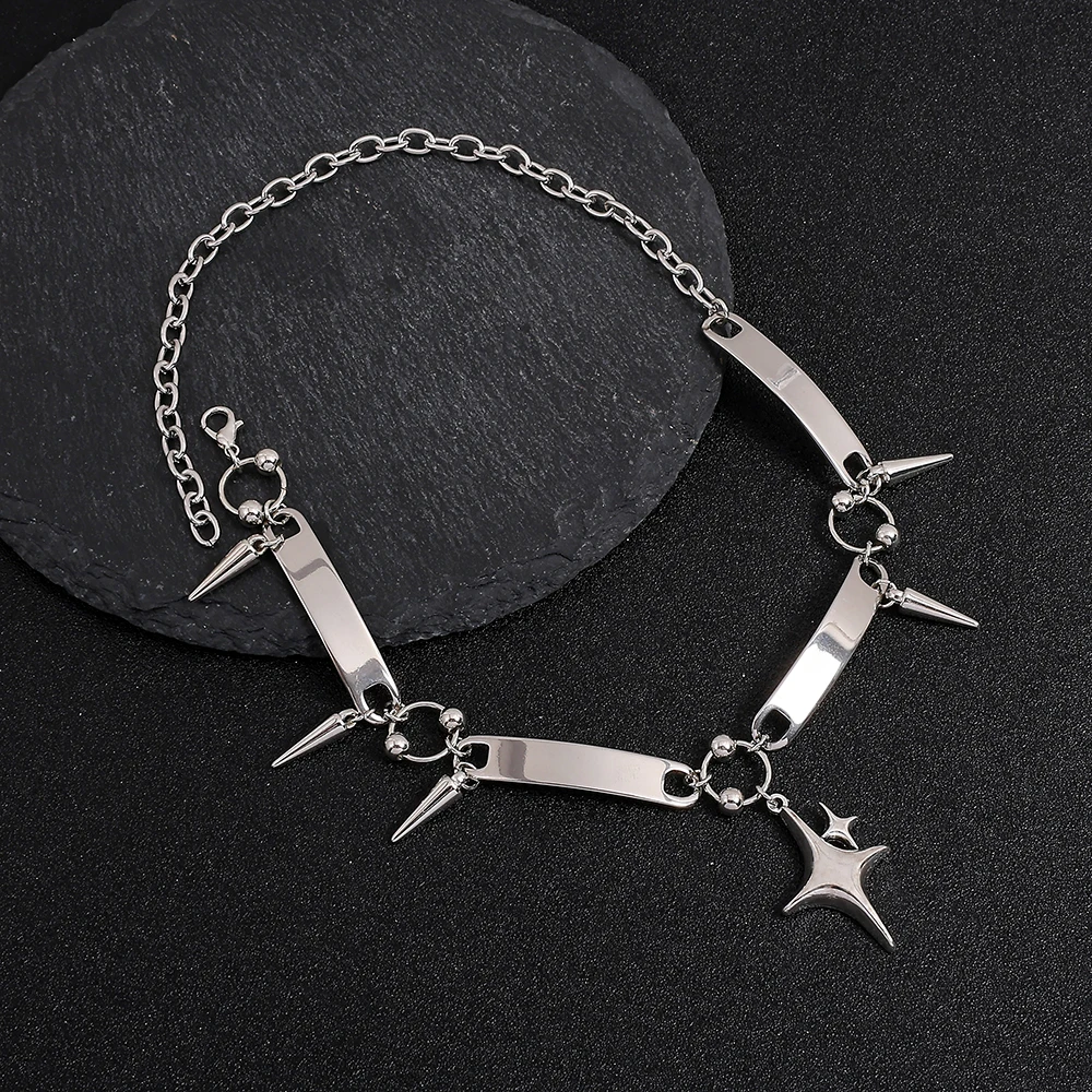 Punk Spiked Star Pendant Choke - đánh giá và giá Goth Punk Spike Choker