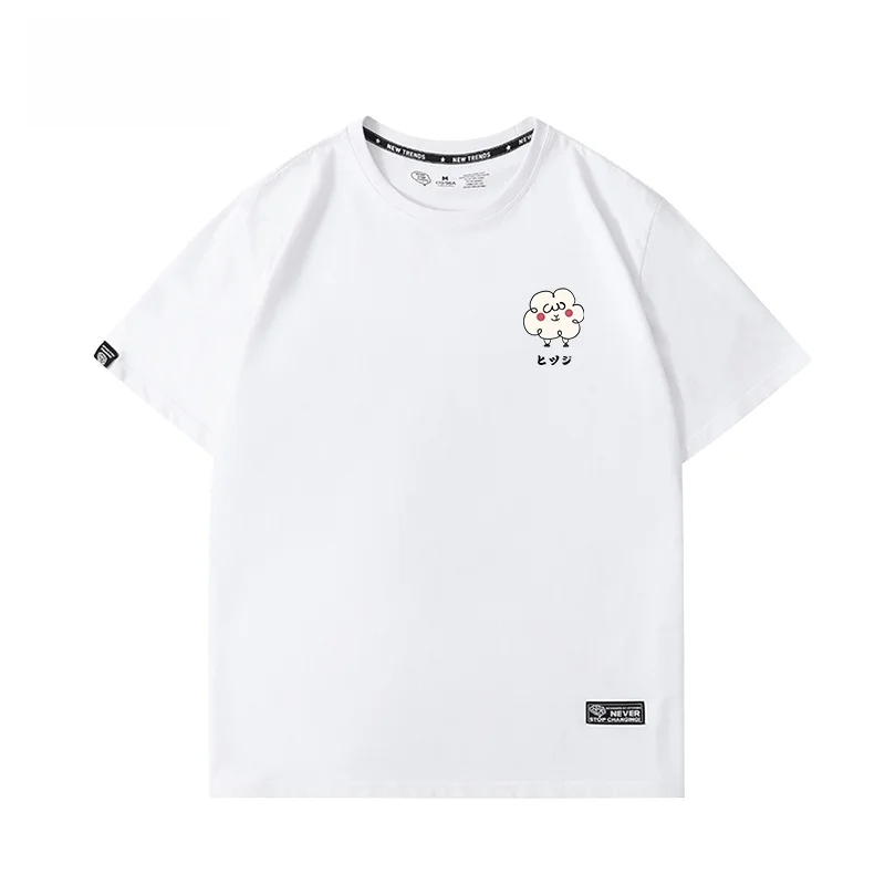Cute Sheep in Tiger Mouth Cotton T-Shirt Loose Short Sleeve Women's Fashion Brand Versatile Casual round Neck Tee