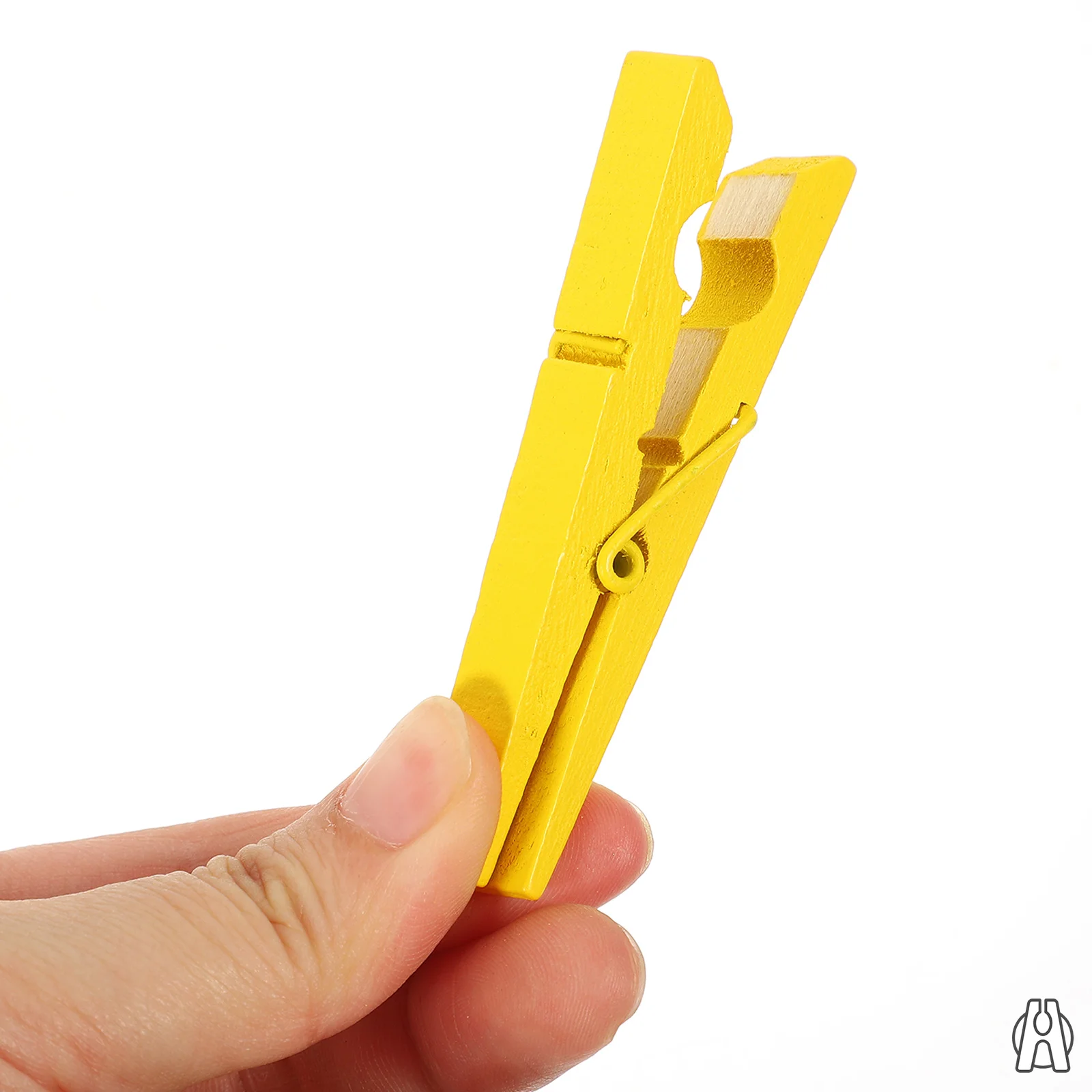 30 Pcs Yellow Clothes Pegs Mini Pins for Photos Wooden Clothespins Nail Sock Dryer with