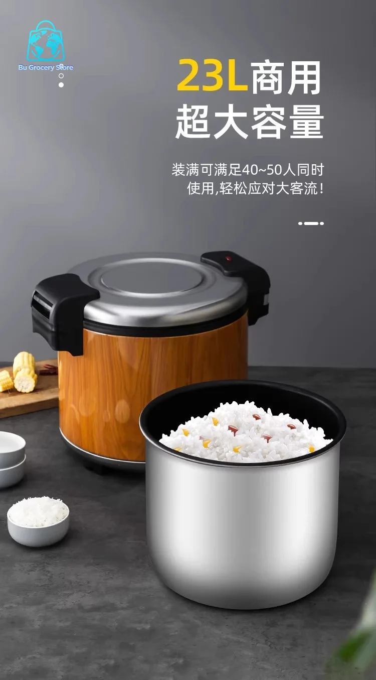 Commercial Rice Warmer Large Capacity Stainless Steel Heated Bain Marie Buffet Server for Canteen