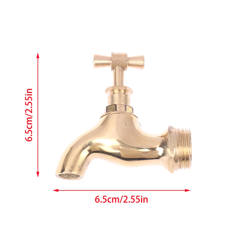 Robinet à ébullition lente en laiton antique avec poignée, robinet Petcock, filetage mâle, bronze, ménage, 6.5x6.5cm