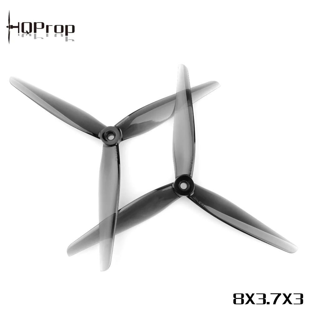 2/4/6pairs HQprop 8x3.7x3 8inch Propeller Shaft 3-blade Props For 8inch Multirotor Macroquad Diy Fpv Racing Drone Accessories