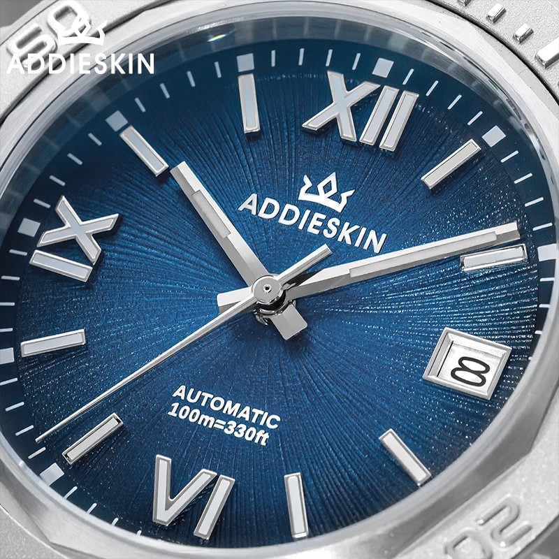 AddiesKin K002 Automatic Mechanical Luxury Watch reloj hombre 9015 Movement Sapphire Glass 100m Diver BGW9 Luminous Men‘s Watch