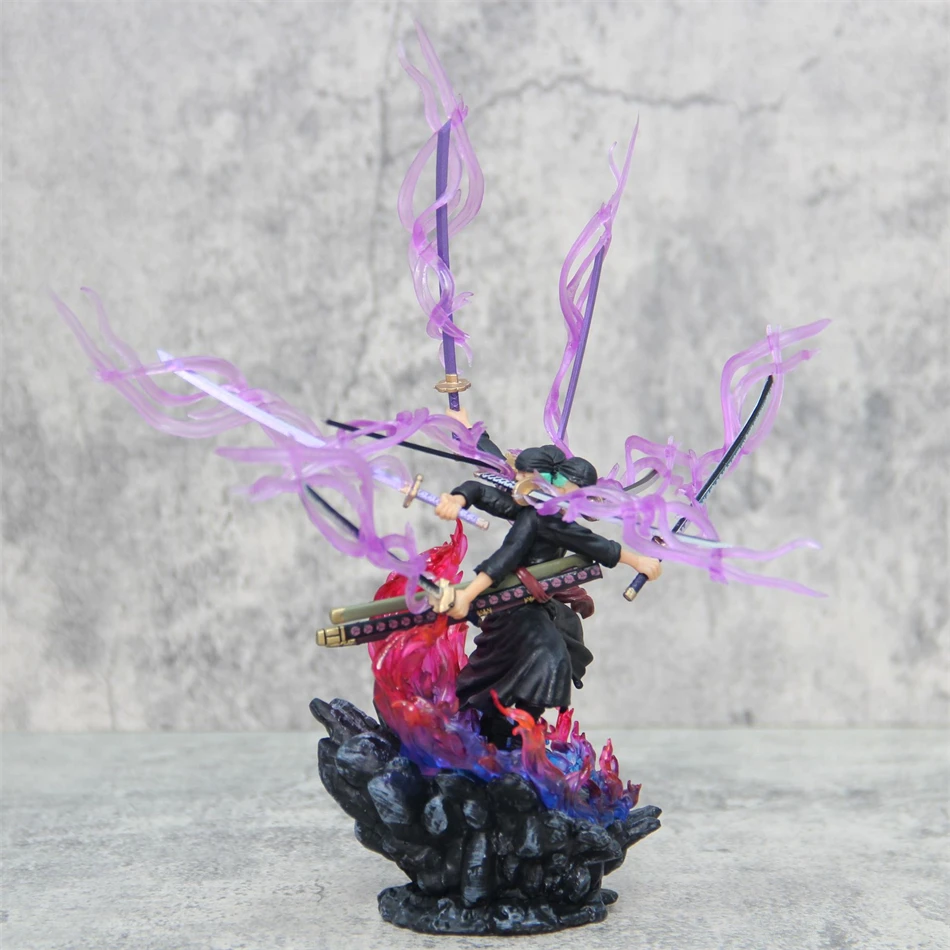 ワンピース アニメ フィギュア 15cm ロロノア・ゾロ GK 三頭六臂 九刀流 アシュラ PVC アクションフィギュア モデル おもちゃ