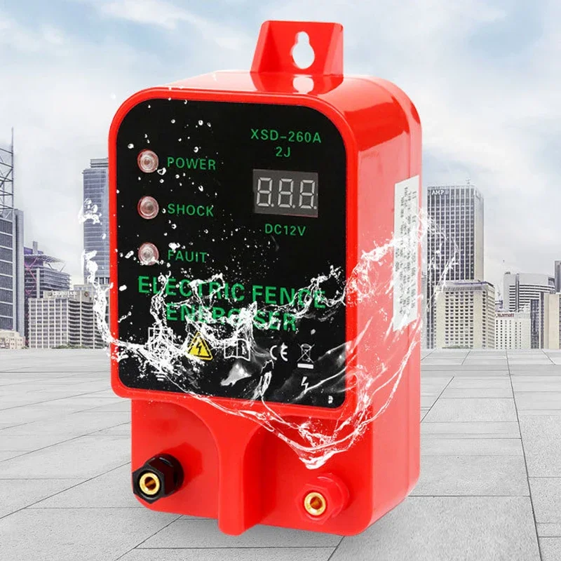 High Voltage Pulse Controller for Animal 10KM Electric Fence Farm Electric Fence Insulators Tools for Livestock Sheep Pig Cattle