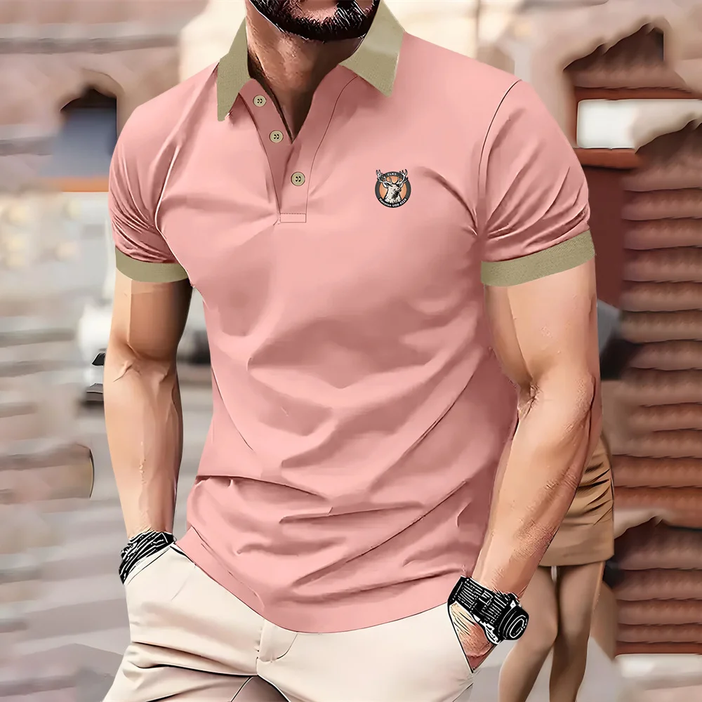 New In Tops Tees Men's Polo Shirt Men's Sports Short-sleeved Summer Shirt For Mant High-end Oversized Clothing Polo Shirt Man