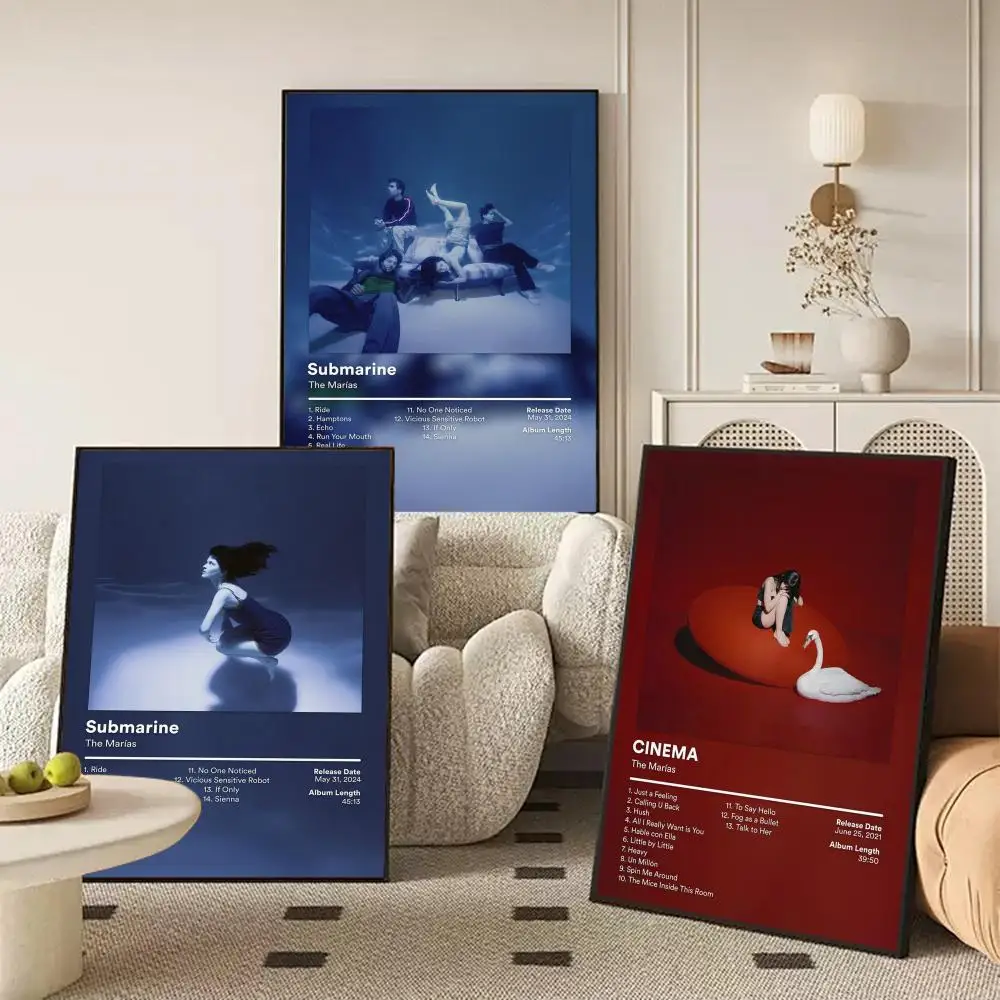 The M-MarIas Poster Waterproof Self-Stick Wall Art Stickers, Removable Wall Decor for Living Room and Bedroom
