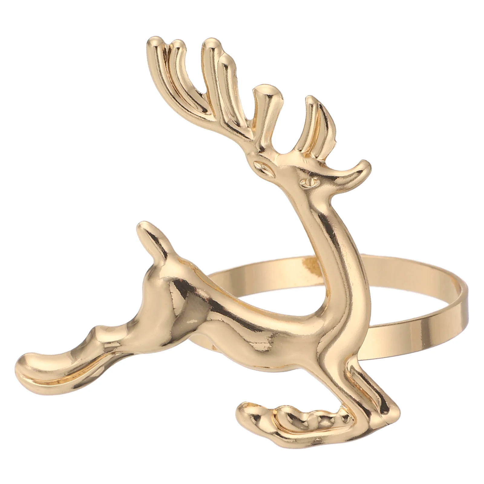 

6 PCS Christmas Napkin Rings Bands Elk Dining Table Serviette Decorative Holders Banquet Reindeer