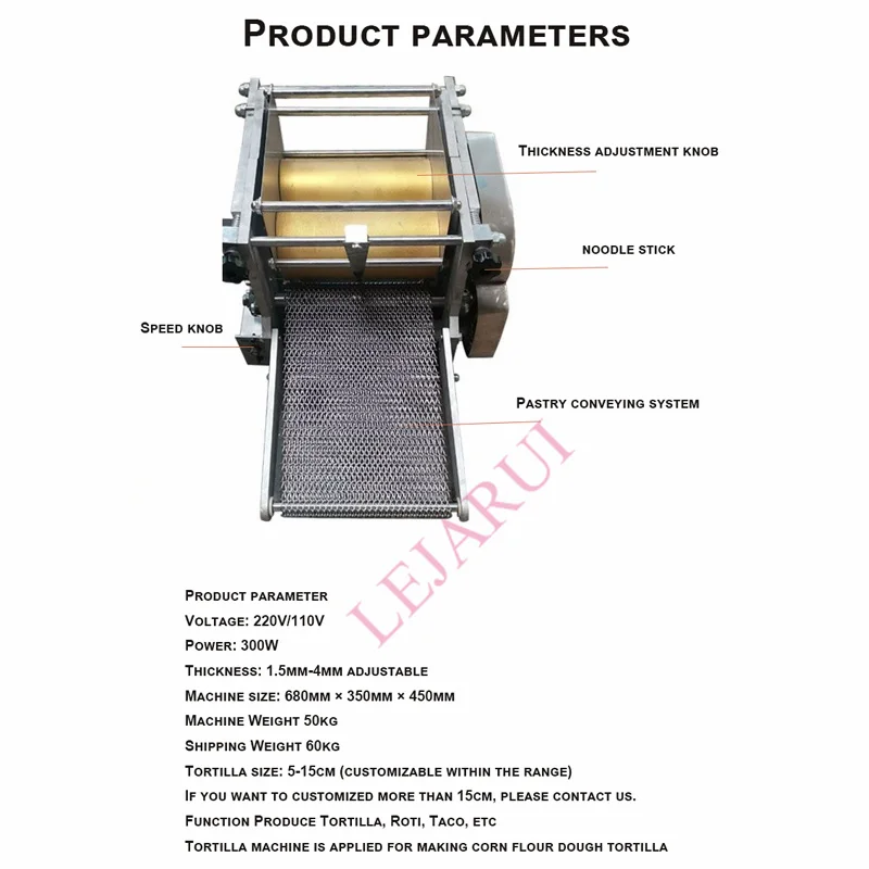 Machine Taco 'S Maker Automatische Chapatti Commerciële Maïs Tortilla Roller Machine Maken