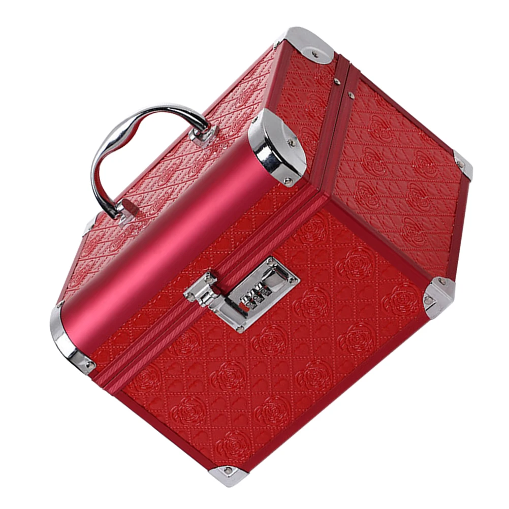 

Jewelry Storage Box Retro Design Code Lock Desktop Organizer For Earrings Necklaces Rings Trinket Case Jewelry Gift Box