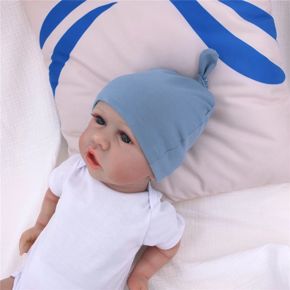 0-6 Months Silky Satin Lined Newborn Hat Hair Care Knot Beanie Hats for Infant Baby Boys Girls Caps