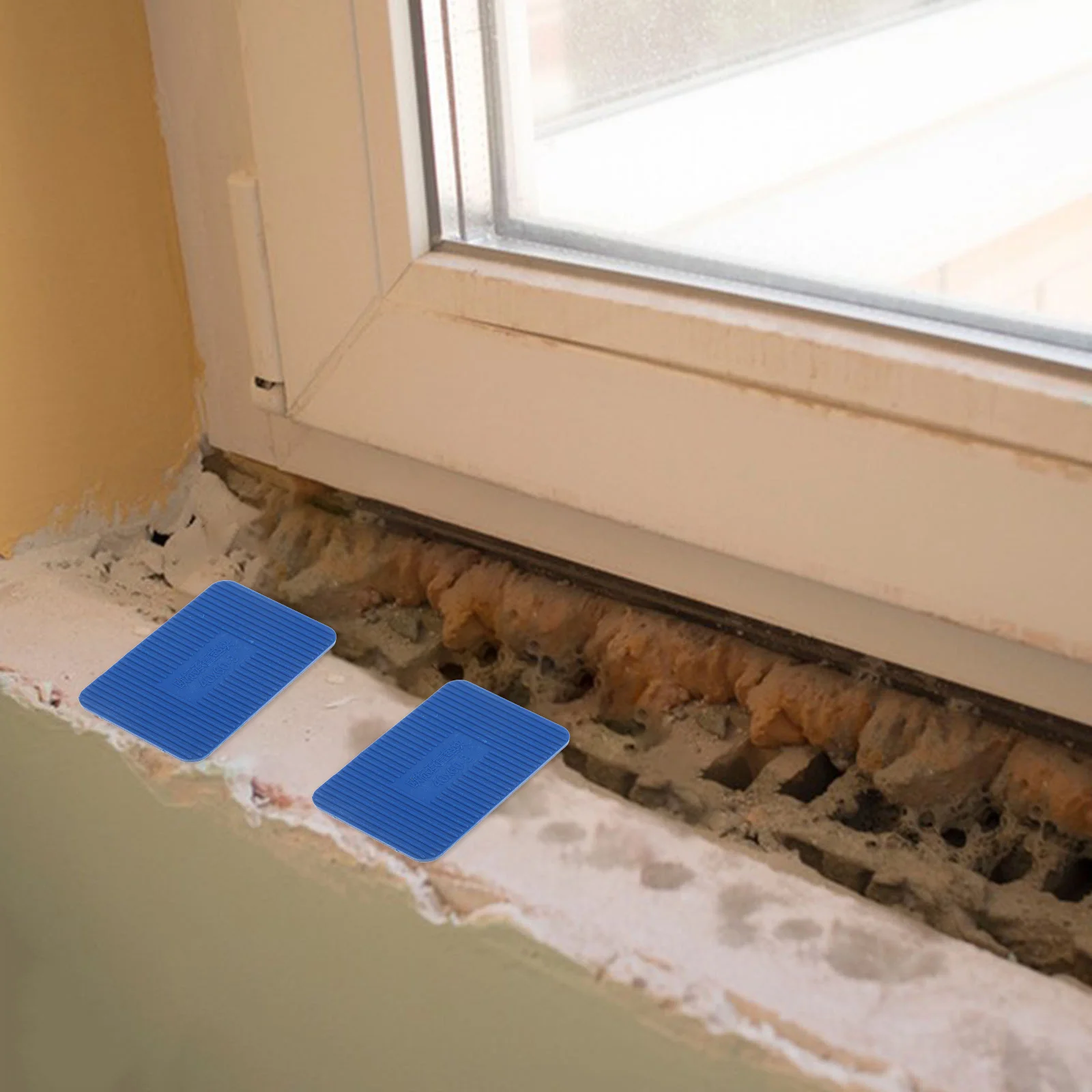 

100Pcs Door and Window Shims Heavy Duty Plastic Flat Shims for Leveling Support Structural Frame Installation Shim Kit for Glass