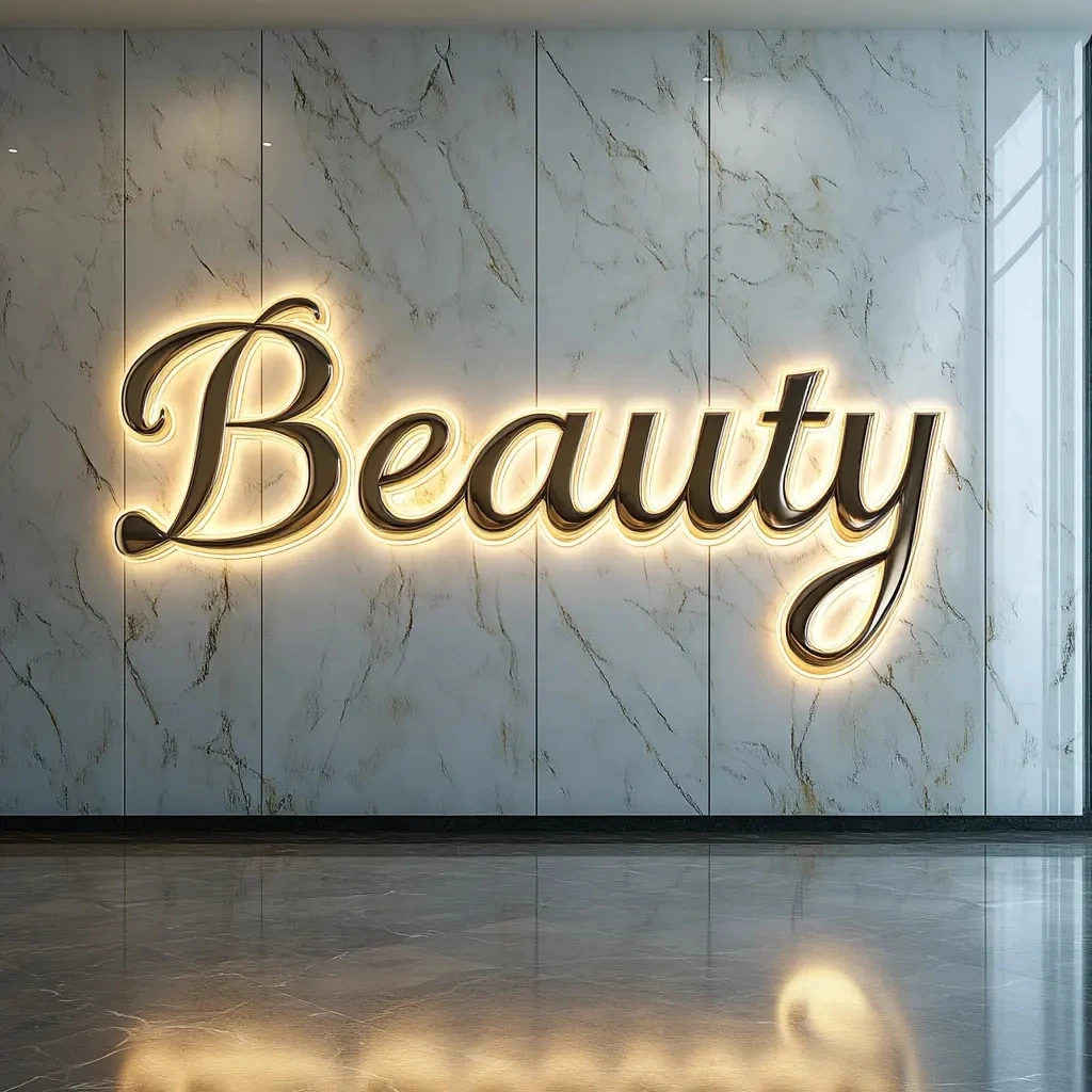 Customized Outdoor Metal LED Logo Lighting 3D Letter Company Commercial Sign Light Custom Business Name Plaque Illumination