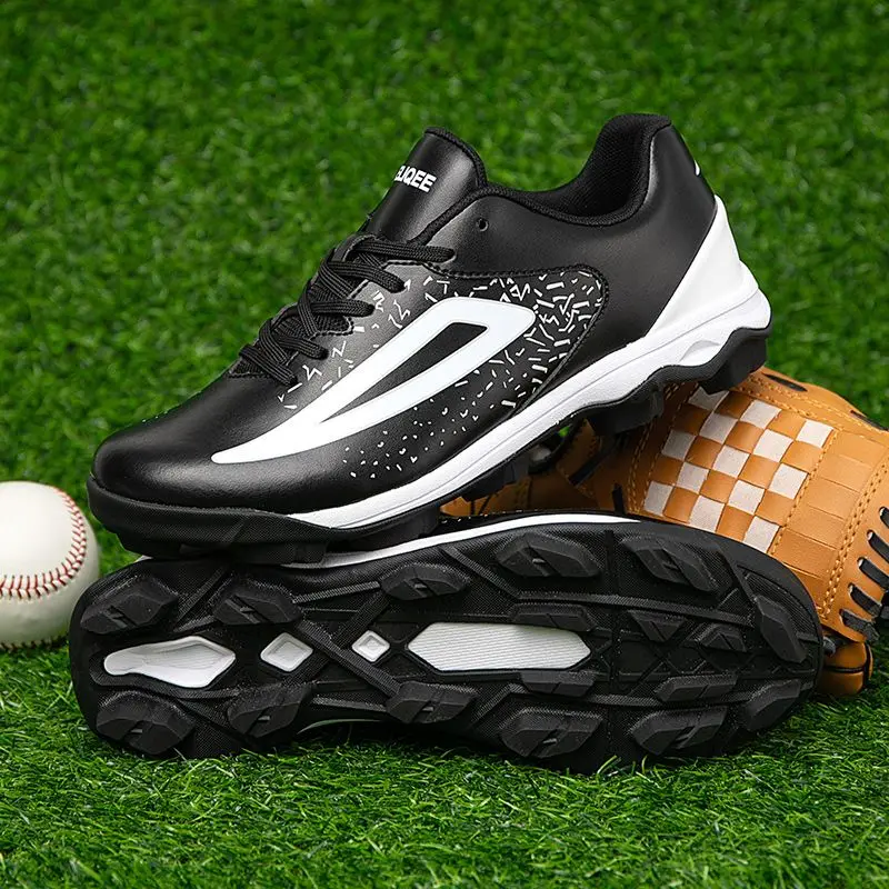 Neue Leder Plus Größe Baseball Schuhe Kinder männer Turnschuhe Im Freien Nicht-Slip Atmungsaktive Training Spikes Softball Schuhe