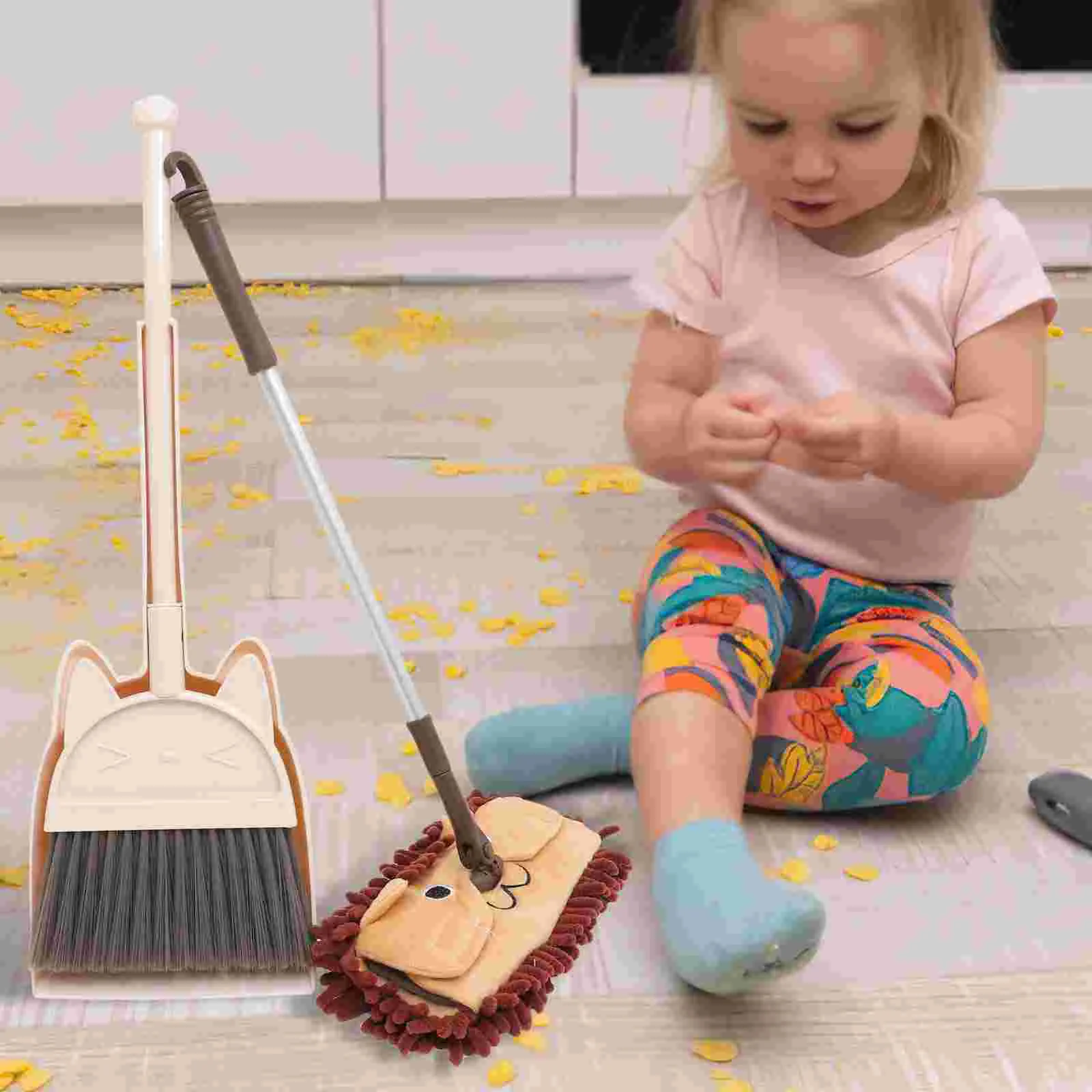 Broom Dustpan Set Small Kids Cleaning Toys Brooms Household Sweeping Baby Toddler Mop Children Tools