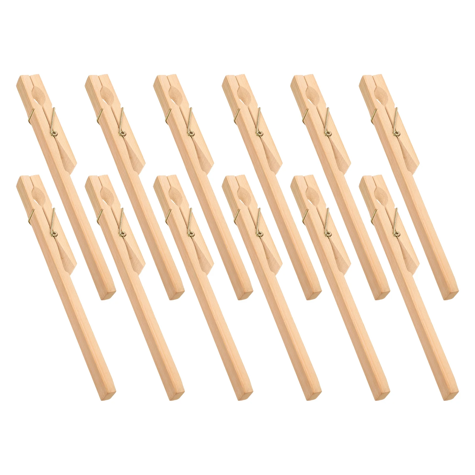 

12 Pcs Test Tubes Labs Fixing Clamps Laboratory Clips Wooden for Brown Experiment