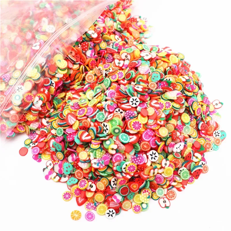 50g Fruit Flower Mix Polymer Clay Slices Sprinkles 5mm for Crafs DIY Making Nail Art Decoration Plastic Klei Mud Accessories