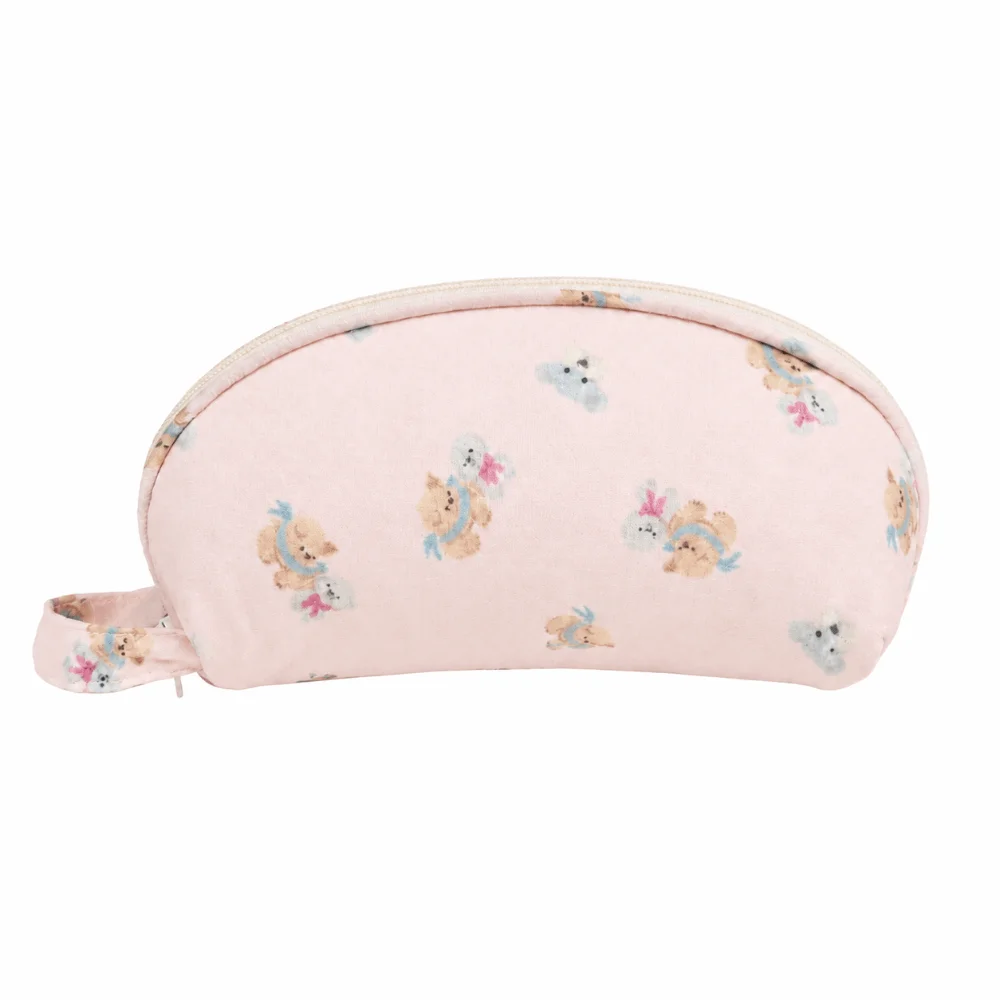 Puppy Print Pencil Case Shell Shaped With Handle Pen Bag Large Capacity Multi Compartment Stationery Bag School Supplies