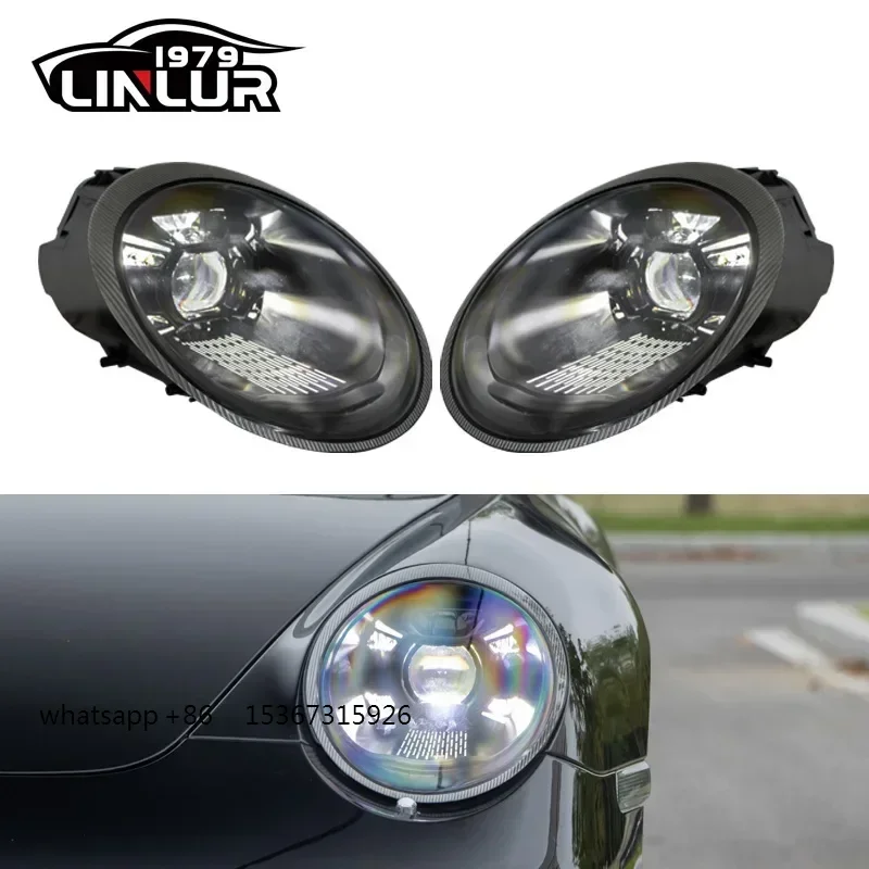 

a Car lights 2004-2011 997.1 997.2 front headlamp upgrade to 992 style matrix led headlights for Porsche 911 997