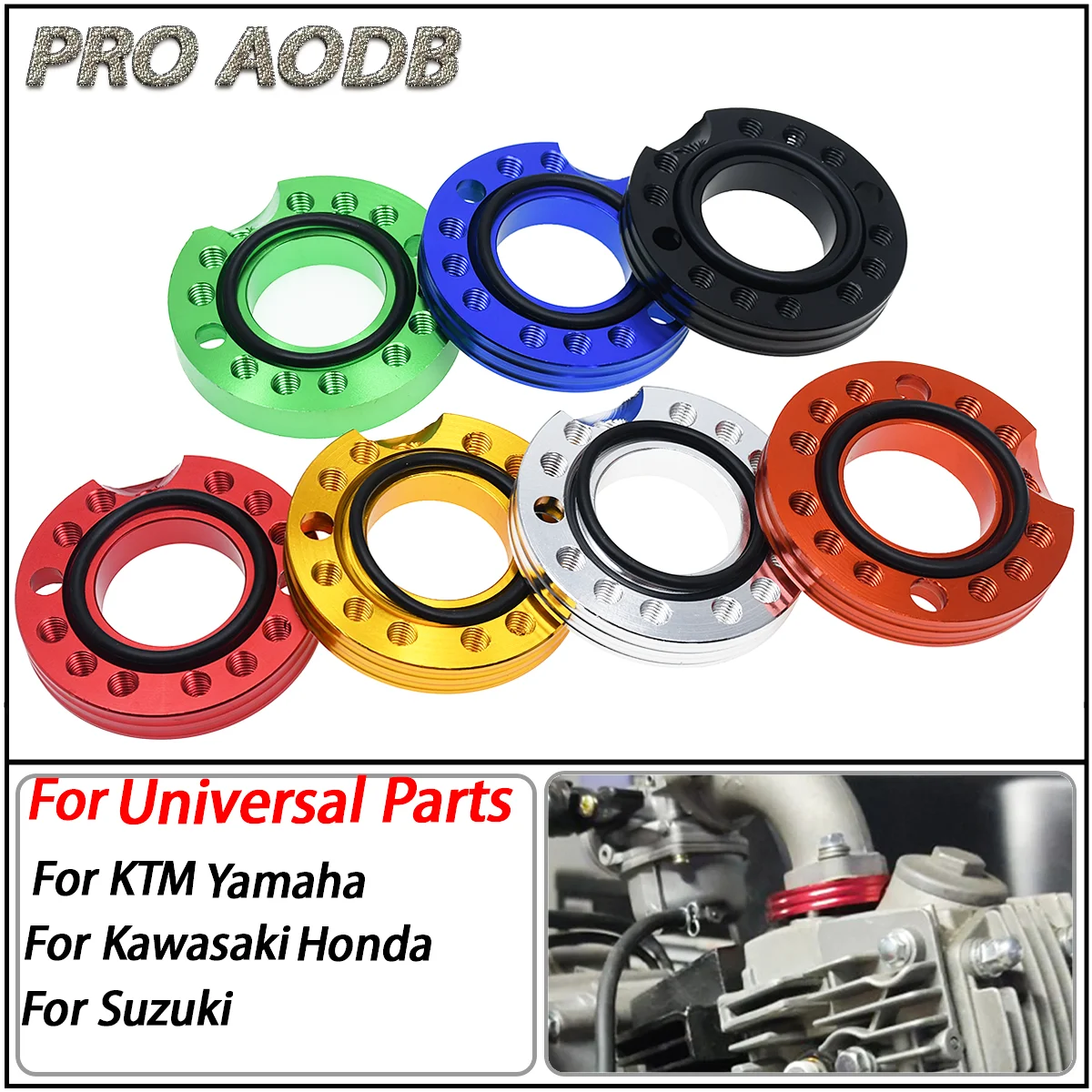 

For Off-road Bicycle Kick ScooterCNC Universal Alloy Carburetor Intake Manifold Regulator Universal Flange Rotary Plate Adapter