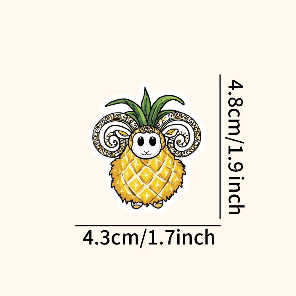 54 SZTUK Kolorowych, Uroczych Naklejek z Motywem Owoców Diabła z Anime na Laptopa, Butelkę na Wodę, Deskorolkę, Dekorację Pokoju DIY