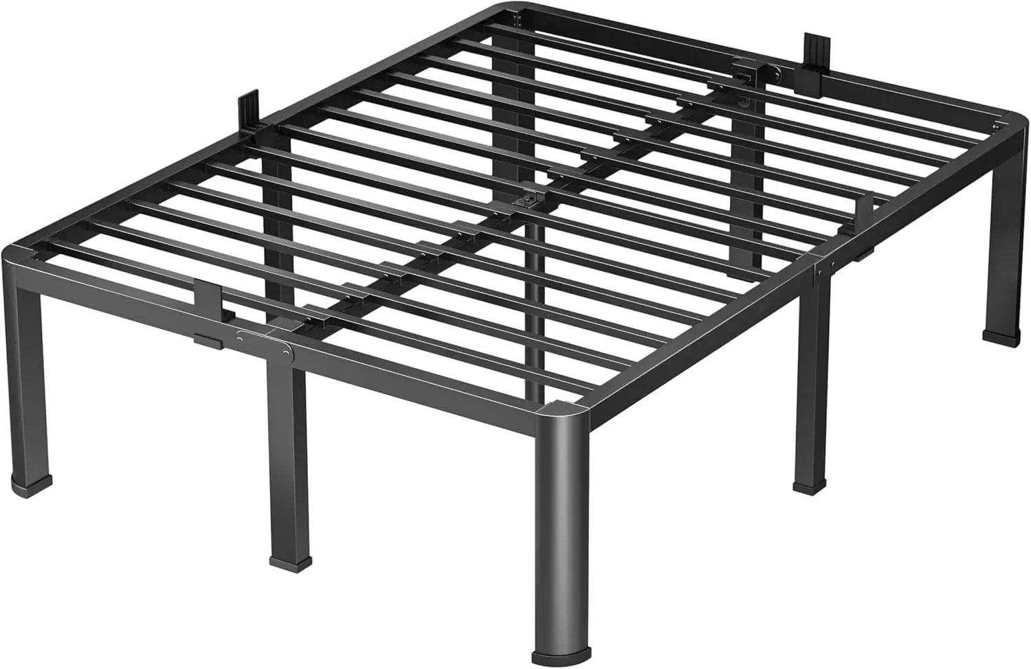 

20 Inch Heavy Duty 3500 lbs Bed Frame with Round-Corner Legs & Anti-Squeak Design – Quick Assembly, No Box Spring Needed