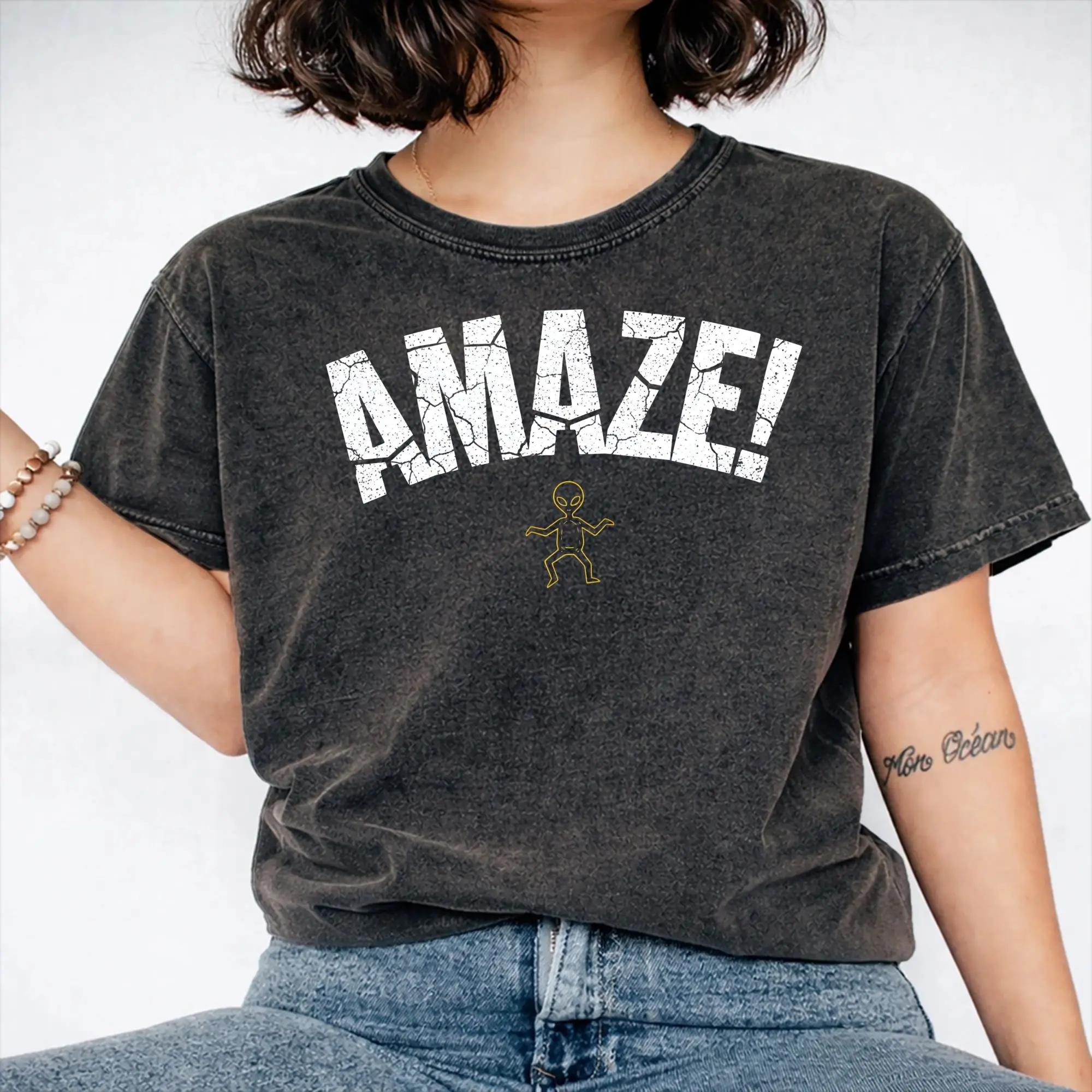 Rocky Amaze Project Hail Mary Rocky Inspired Sci Fi T Shirt Hip Hop Washed 100% Cotton T-Shirt  Vintage for Men Women Streetwear