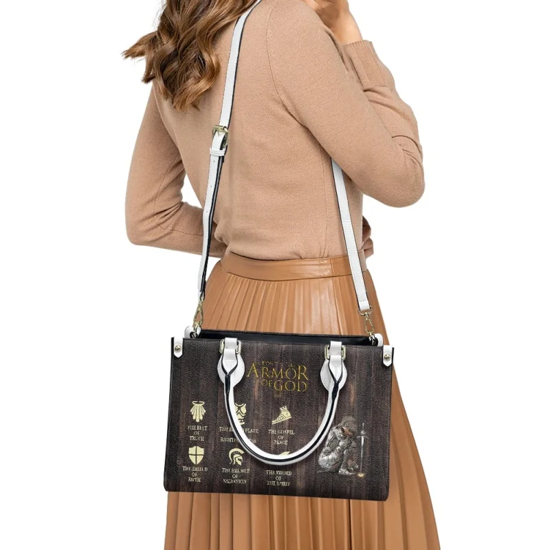 Indossa l'armatura completa della borsa in pelle di dio stampa Crossing per le donne femminile Eastern Star Ladies Casual Totes Bolsas Femininas